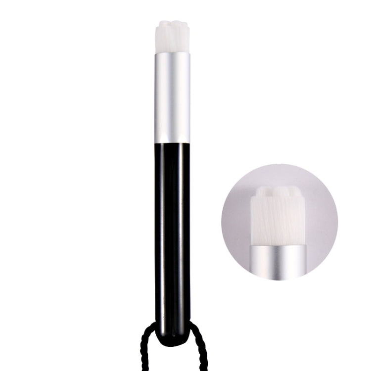 6 PCS Soft Hair Nasal Washing Brush To Remove Blackheads And Deep Cleansing Nose Pore Shrinkage Cleaning Brush, Exterior color: Flower Head Black Silver