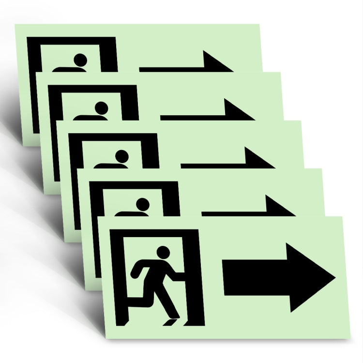 2 Sets  ZSZ2520 Luminous Safe Passage Indication Sticker Removable Wall Sticker In Shopping Malls And Public Places, Specification: 5 x10cm x 5 Sheets