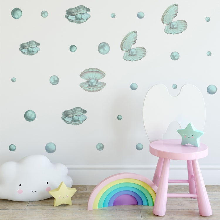 FL10166 Shell Pearl Luminous Sticker Children Room Bedroom Decoration Wall Sticker, Color: Green