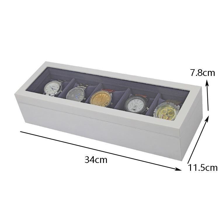 5 Bits Matte Paint Wooden Watch Box Painted Watch Storage Box