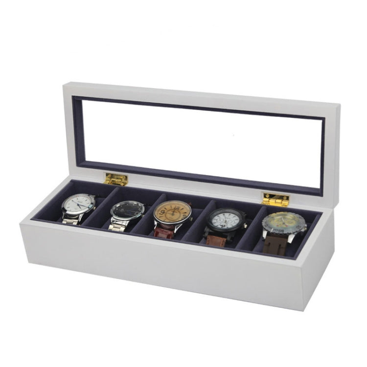 5 Bits Matte Paint Wooden Watch Box Painted Watch Storage Box