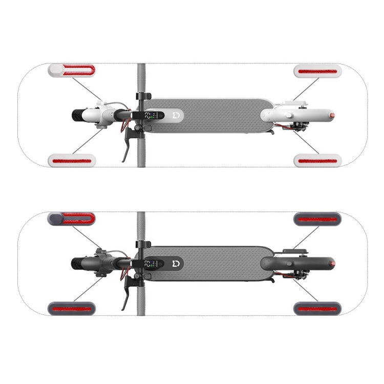 2 PCS Electric Scooter Wheel Four-way Side Decorative Cover With Reflective Strips For Xiaomi Mijia 1S / Pro