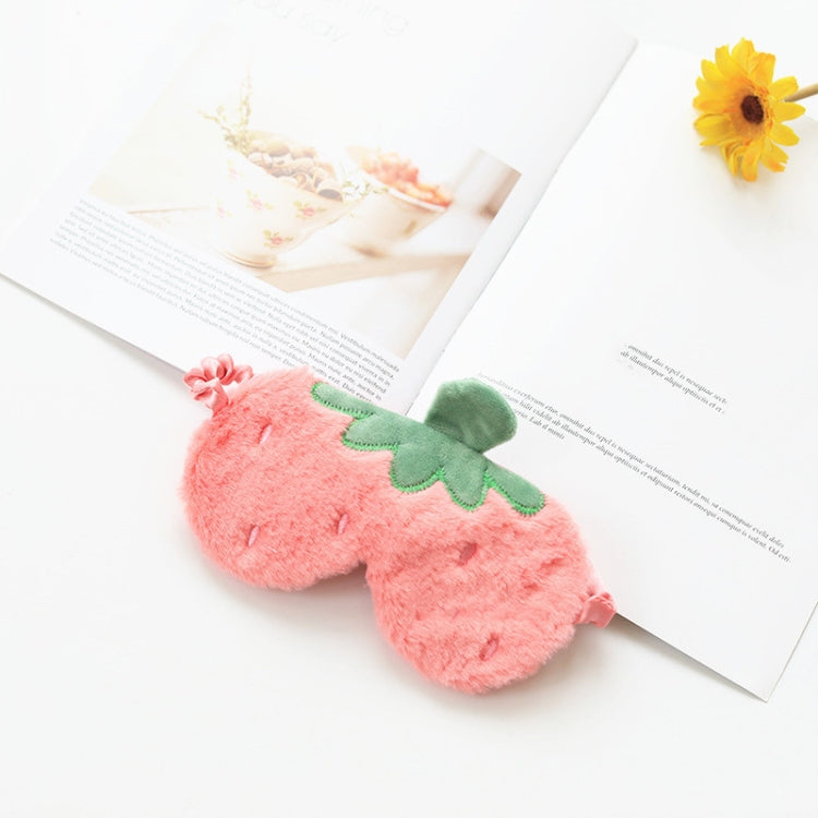 2 PCS Fruit Plush Eye Mask Cute Soft Girl Sleep Blackout Eye Mask