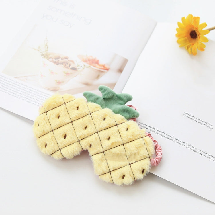 2 PCS Fruit Plush Eye Mask Cute Soft Girl Sleep Blackout Eye Mask
