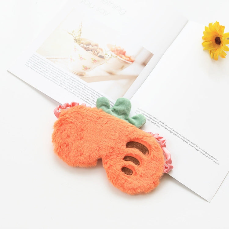 2 PCS Fruit Plush Eye Mask Cute Soft Girl Sleep Blackout Eye Mask