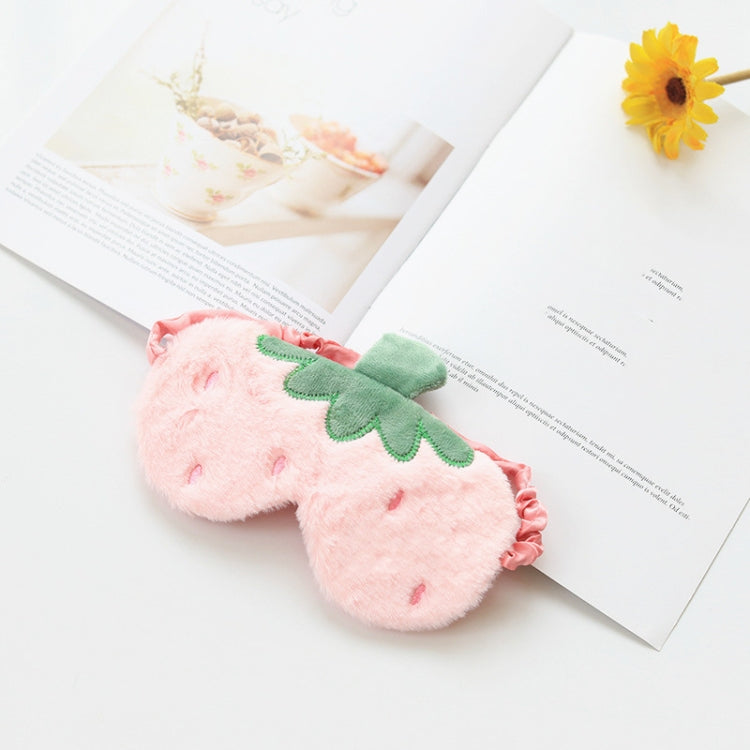 2 PCS Fruit Plush Eye Mask Cute Soft Girl Sleep Blackout Eye Mask