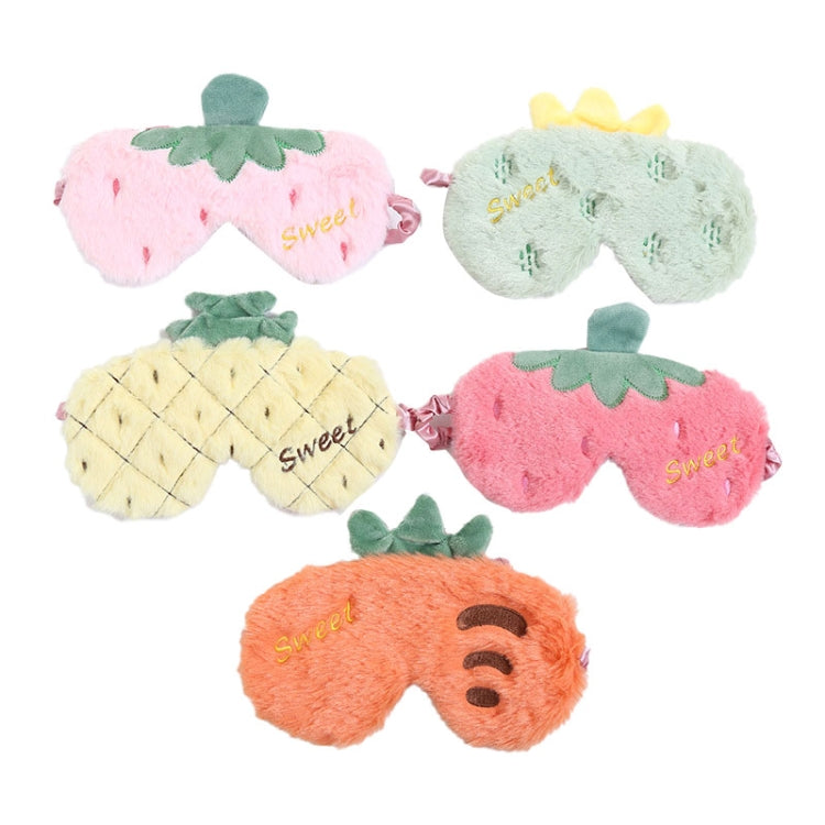 2 PCS Fruit Plush Eye Mask Cute Soft Girl Sleep Blackout Eye Mask