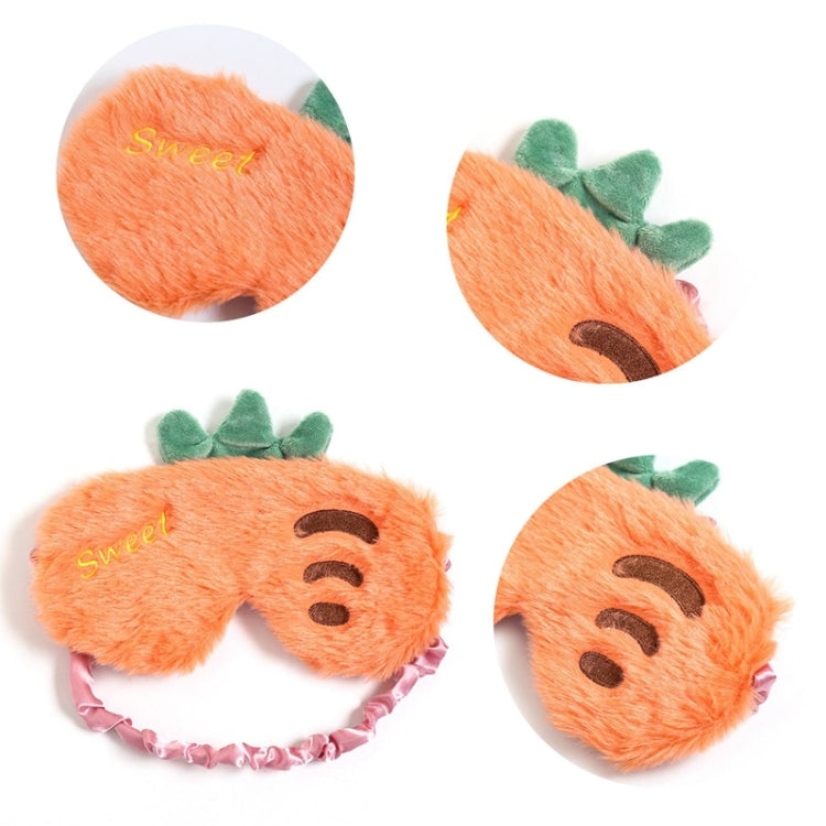 2 PCS Fruit Plush Eye Mask Cute Soft Girl Sleep Blackout Eye Mask