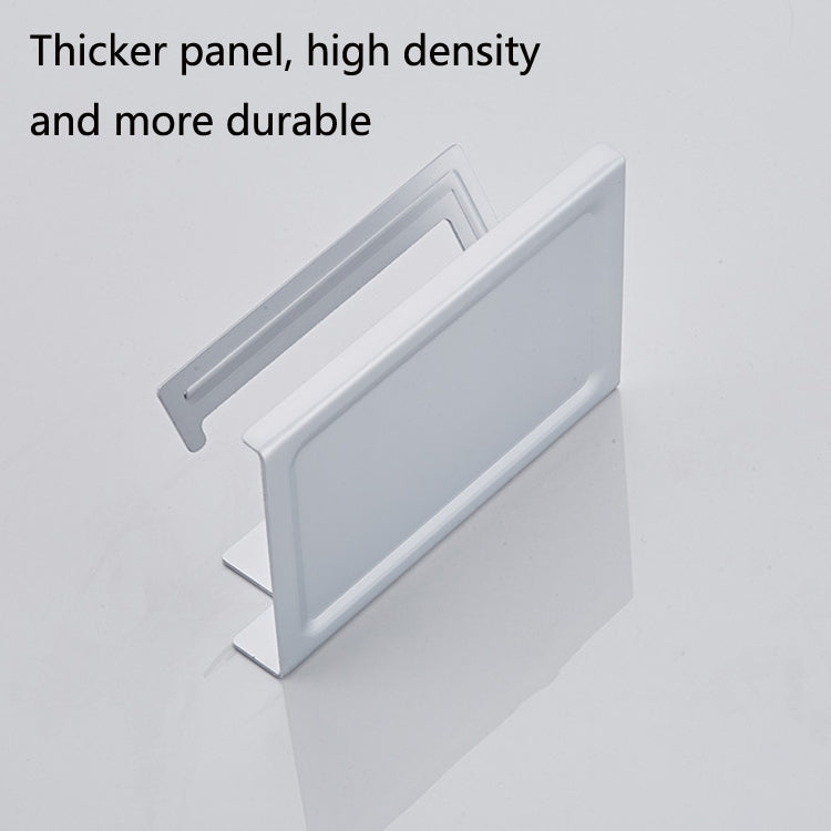 Punch-Free Space Aluminum Kitchen And Toilet Tissue Holder Mobile Phone Rack Roll Paper Holder, Color: White