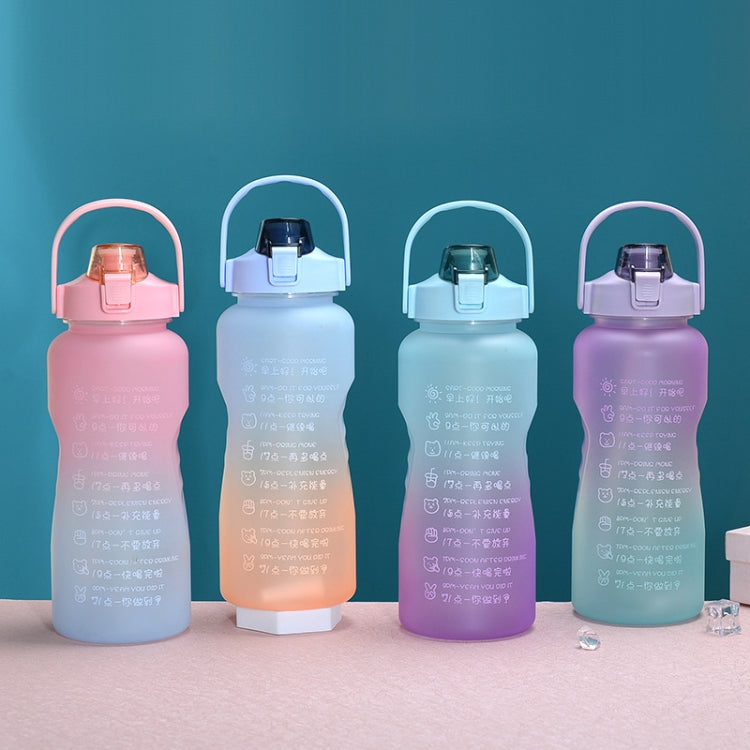 2L Large-Capacity Sports Water Cup Outdoor Drop-Proof Portable Straw Water Bottle