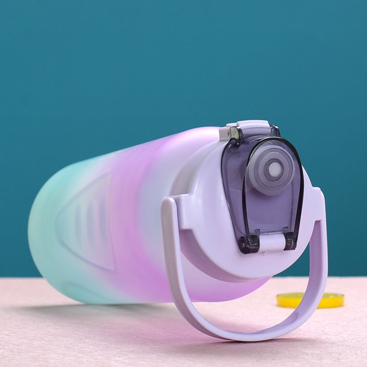 2L Large-Capacity Sports Water Cup Outdoor Drop-Proof Portable Straw Water Bottle