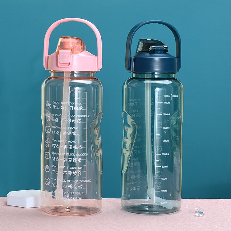 1.5L Large-Capacity Sports Water Cup Outdoor Drop-Proof Portable Straw Water Bottle
