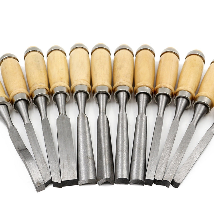 14 In 1 Woodworking Carving Chisel Hand Carving Knife With Storage Tool Bag