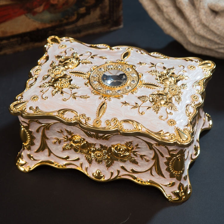 Enamel Zinc Alloy Jewelry Storage Treasure Box Epoxy Home Decoration