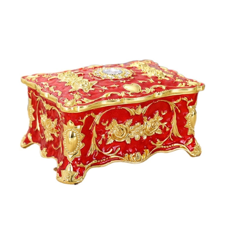 Enamel Zinc Alloy Jewelry Storage Treasure Box Epoxy Home Decoration