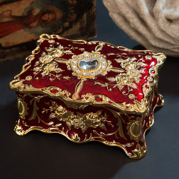 Enamel Zinc Alloy Jewelry Storage Treasure Box Epoxy Home Decoration