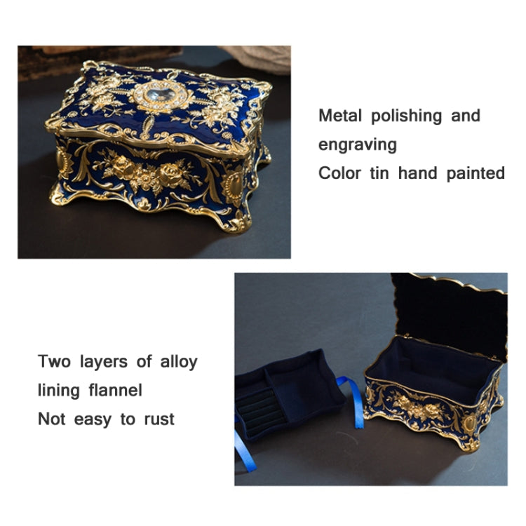 Enamel Zinc Alloy Jewelry Storage Treasure Box Epoxy Home Decoration