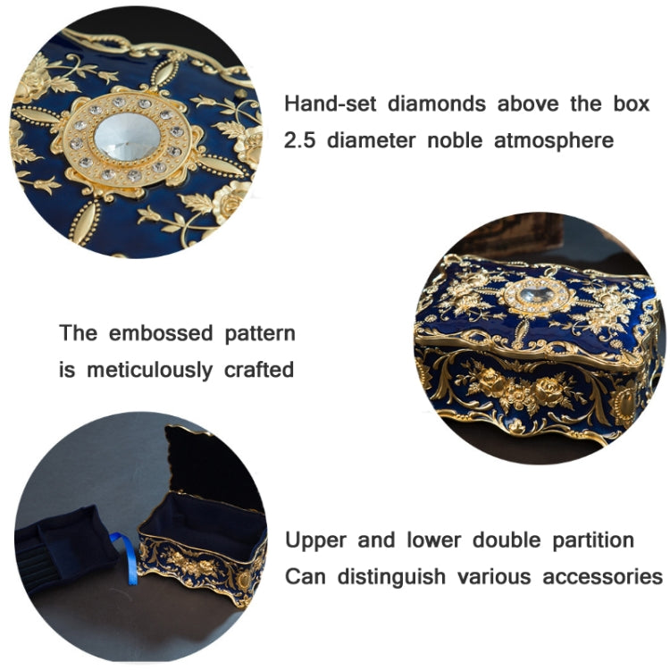 Enamel Zinc Alloy Jewelry Storage Treasure Box Epoxy Home Decoration