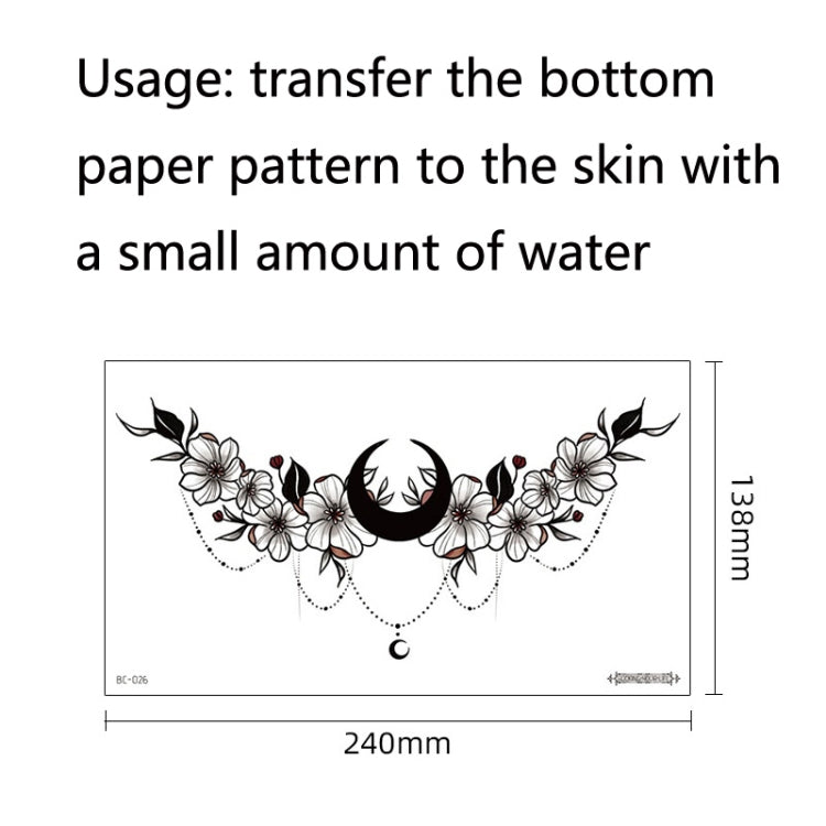 10 PCS Waterproof Tattoo Sticker Clavicle Chest Scar Covering Sticker