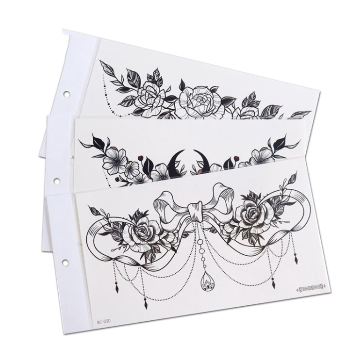 10 PCS Waterproof Tattoo Sticker Clavicle Chest Scar Covering Sticker