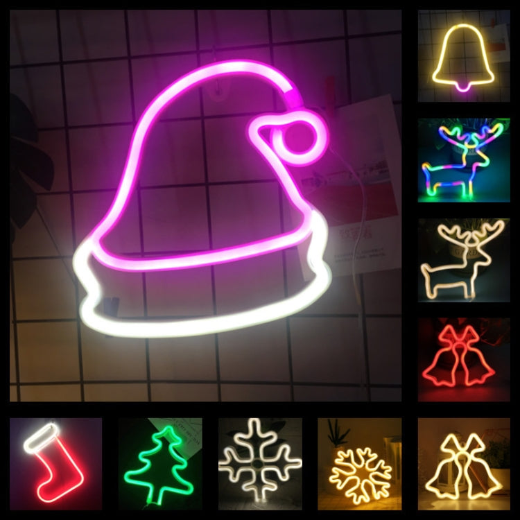 Christmas Decoration Neon Lights Wall-Mounted Ornaments, Spec: Big Bell