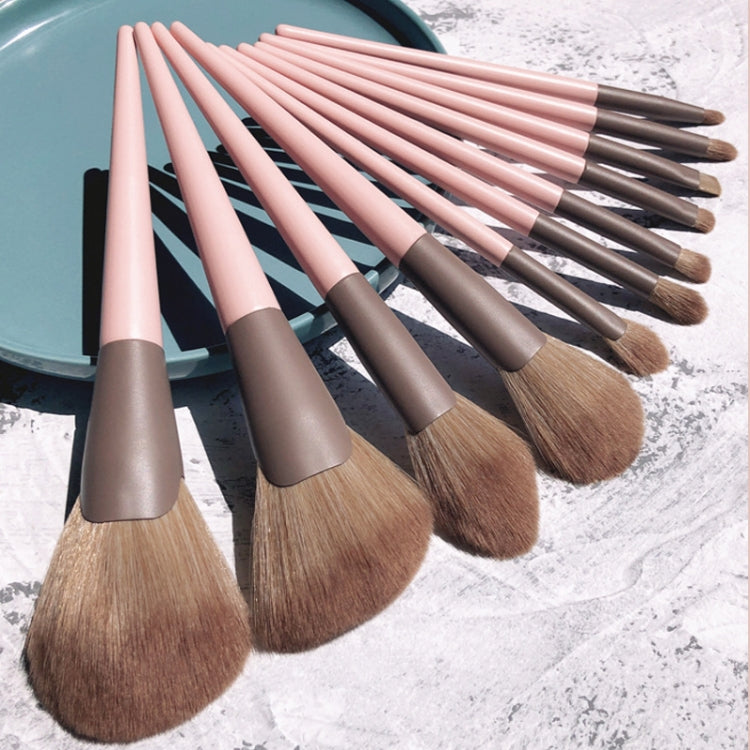 11 in 1 Small Pudding Soft Hair Makeup Brush Set Loose Powder Brush Eye Shadow Brush With Black Brush Bucket