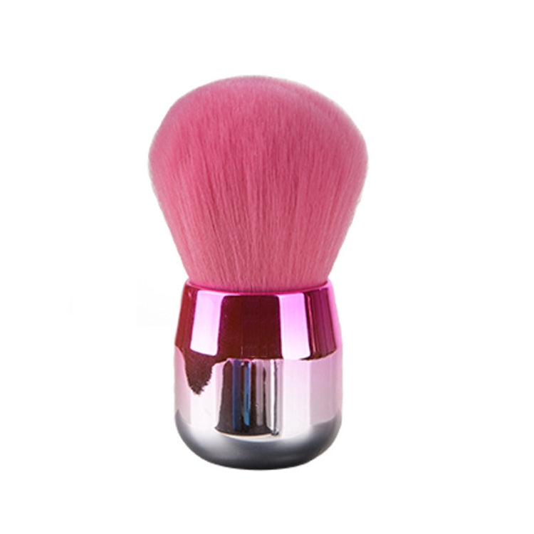 2 PCS Mushroom Head Makeup Brush Loose Powder Brush Blush Brush, Exterior color: Rose Red Round Head