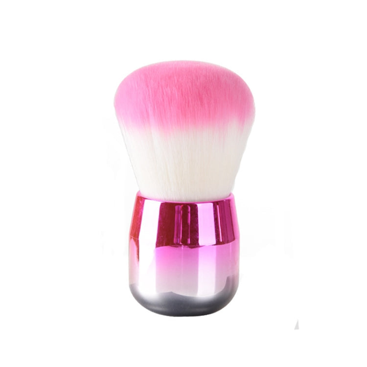 2 PCS Mushroom Head Makeup Brush Loose Powder Brush Blush Brush, Exterior color: White Pink Round Head