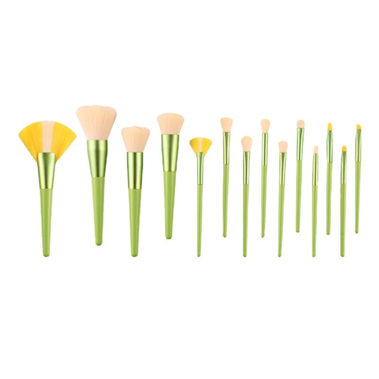 14-In-One Super Soft Hair Beauty Makeup Brush Set Loose Powder Brush Fan-Shaped Highlight Brush Concealer Brush,Style:  OPP Bag