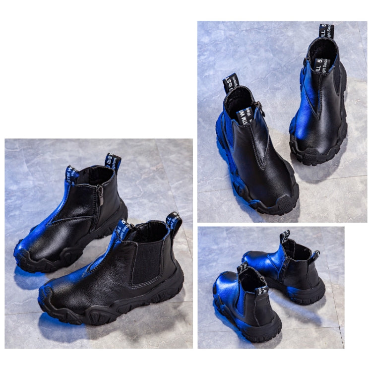 Autumn And Winter Children Martin Boots Leather Children Short Boots, Size: 26