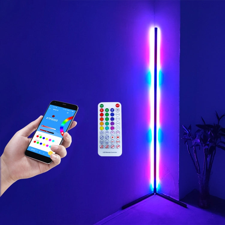 Living Room Corner Bluetooth Remote Control + Stepless Dimming LED Lamp RGB Atmosphere Floor Lamp(150cm)