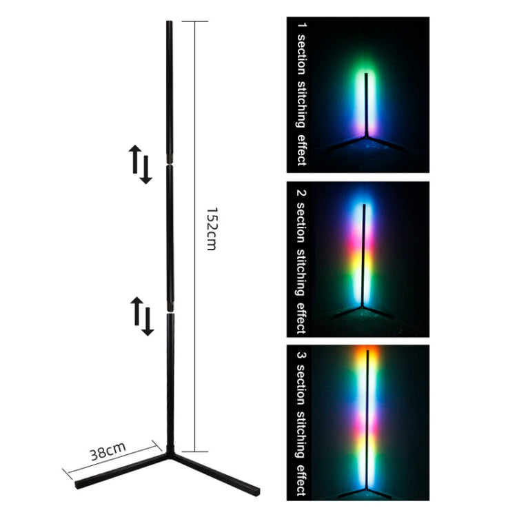 Living Room Corner Bluetooth Remote Control + Stepless Dimming LED Lamp RGB Atmosphere Floor Lamp(150cm)