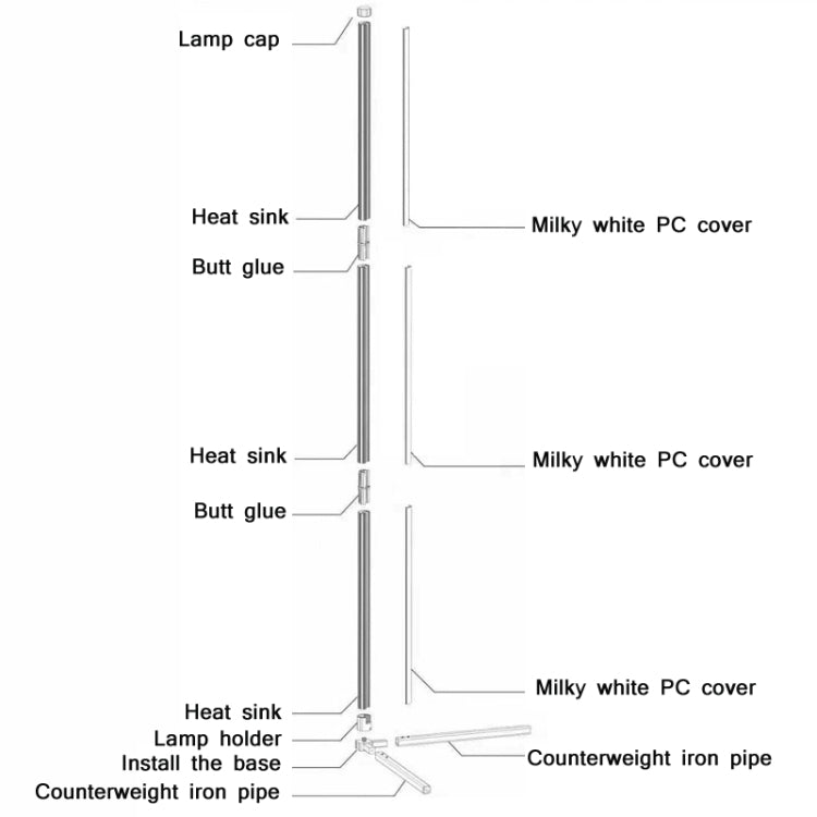 Living Room Corner Bluetooth Remote Control + Stepless Dimming LED Lamp RGB Atmosphere Floor Lamp(150cm)