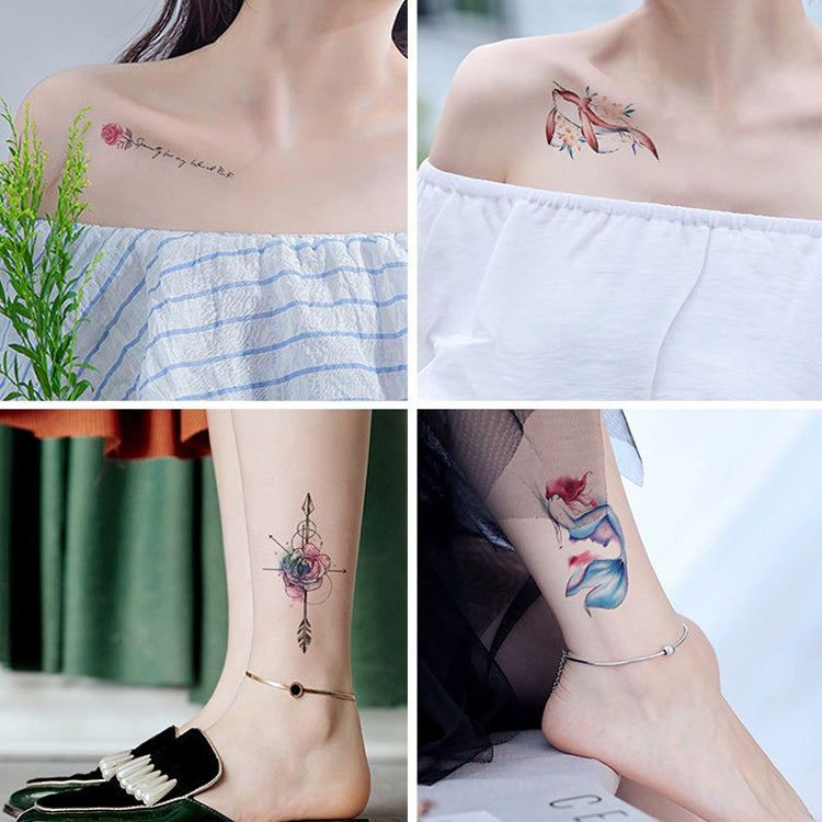 100 PCS Small Fresh Waterproof Temporary Back Tattoo Stickers