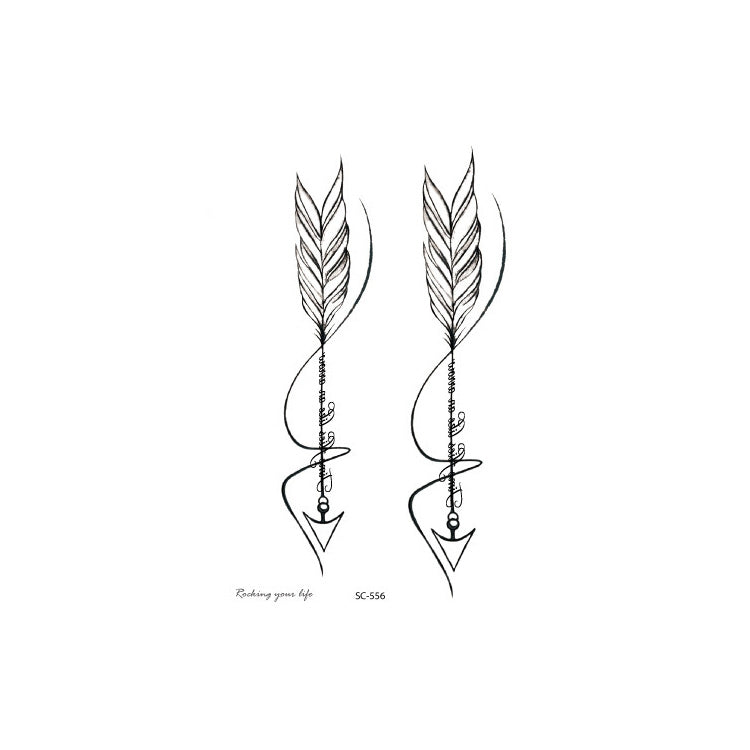 20 PCS Waterproof Flower Arm Tattoo Sticker