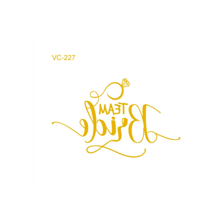 20 PCS Waterproof Bachelor Party Hot Stamping Wedding Bridal Tattoo Stickers