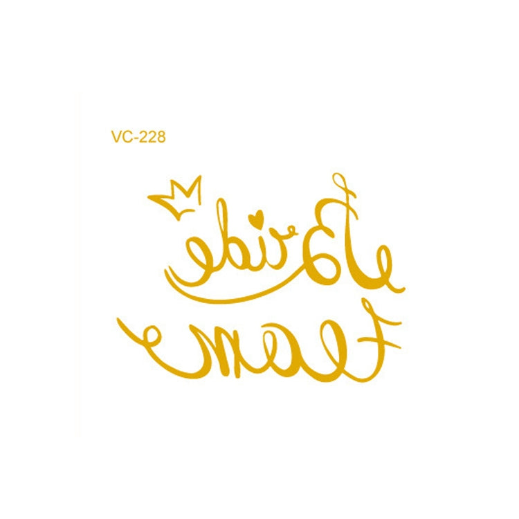20 PCS Waterproof Bachelor Party Hot Stamping Wedding Bridal Tattoo Stickers