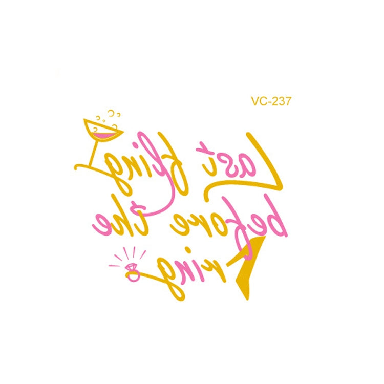 20 PCS Waterproof Bachelor Party Hot Stamping Wedding Bridal Tattoo Stickers