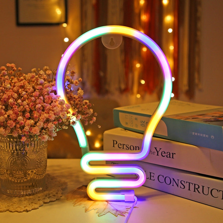 Bulb Neon Light Battery USB Dual-Power LED Decorative Modeling Lamp