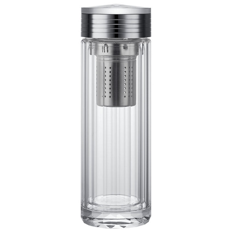 H10008 Double-Layer Glass Cup With Transparent Crystal Heat Insulation Tea Cup, Capacity: 330ml
