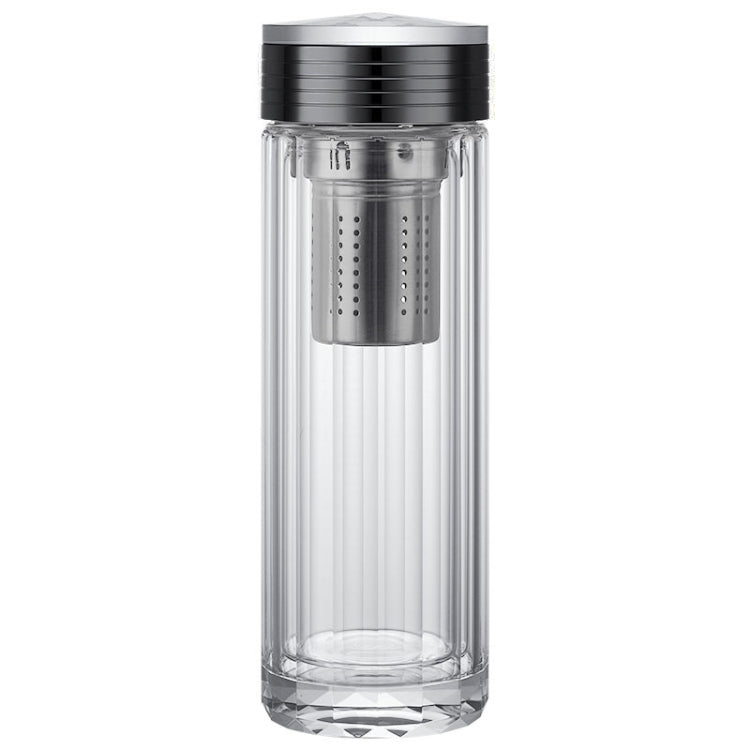 H10008 Double-Layer Glass Cup With Transparent Crystal Heat Insulation Tea Cup, Capacity: 330ml