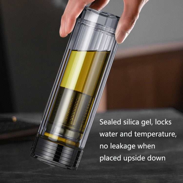 H10008 Double-Layer Glass Cup With Transparent Crystal Heat Insulation Tea Cup, Capacity: 330ml