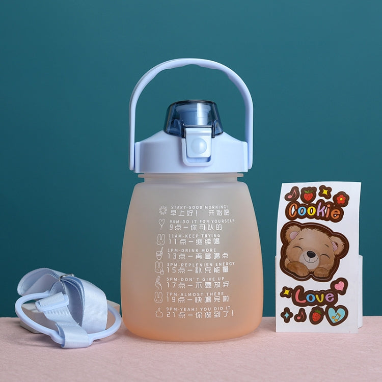1.1L Portable Large Belly Water Cup High Temperature & Drop Resistant Straw Cup