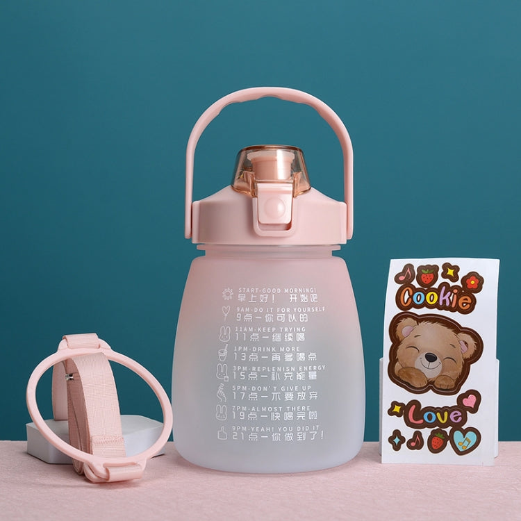 1.1L Portable Large Belly Water Cup High Temperature & Drop Resistant Straw Cup