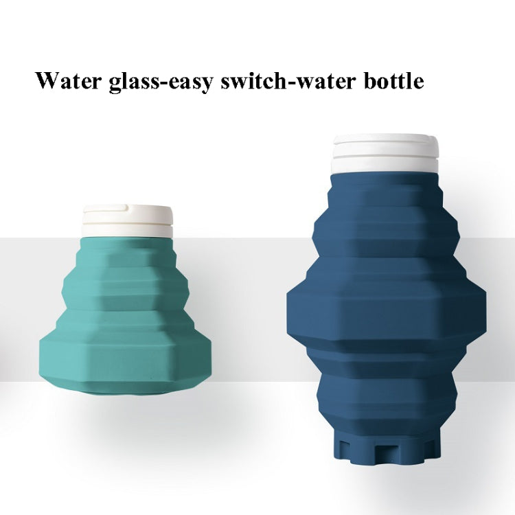 500ml Folding Water Cup Silicone Sports Bottle Outdoor Compressed Water Bottle Portable Travel Cup