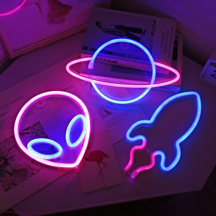 LED Personalized Neon Decorative Light Modeling Light USB Battery Box Dual Purpose, Spec: Alien