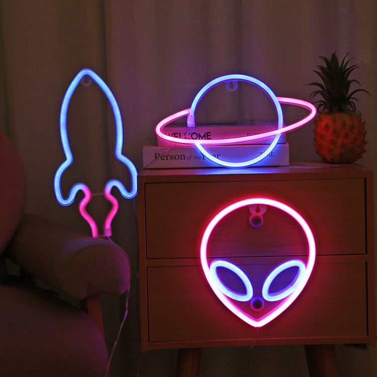 LED Personalized Neon Decorative Light Modeling Light USB Battery Box Dual Purpose, Spec: Alien