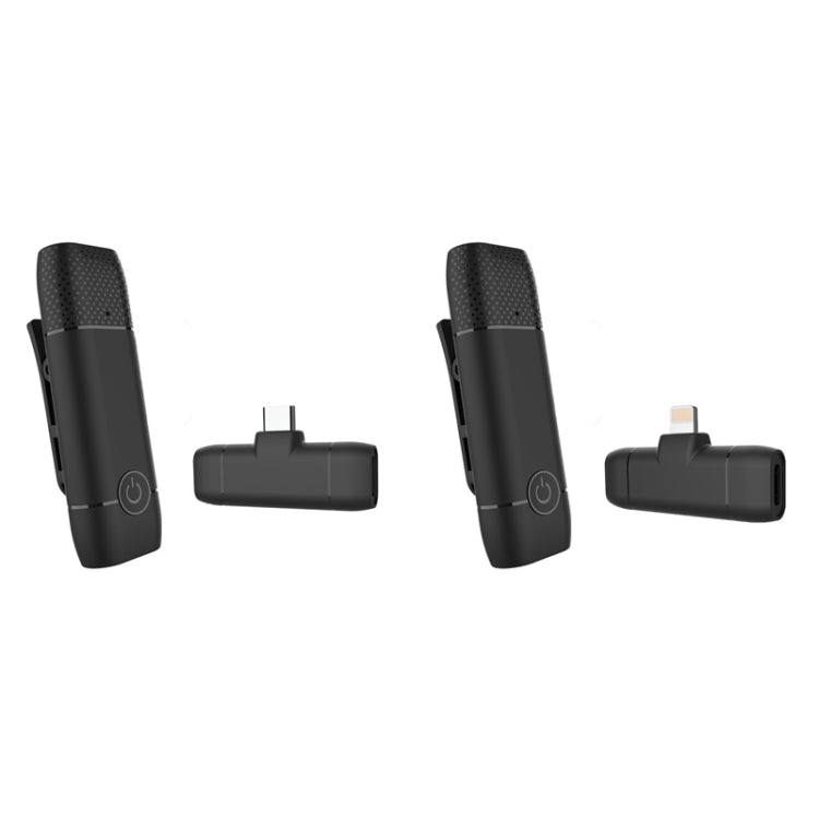 NW-20 Collar Wireless Microphone Live Mobile Phone Noise Reduction Microphone, Specification: 8 Pin(Black)