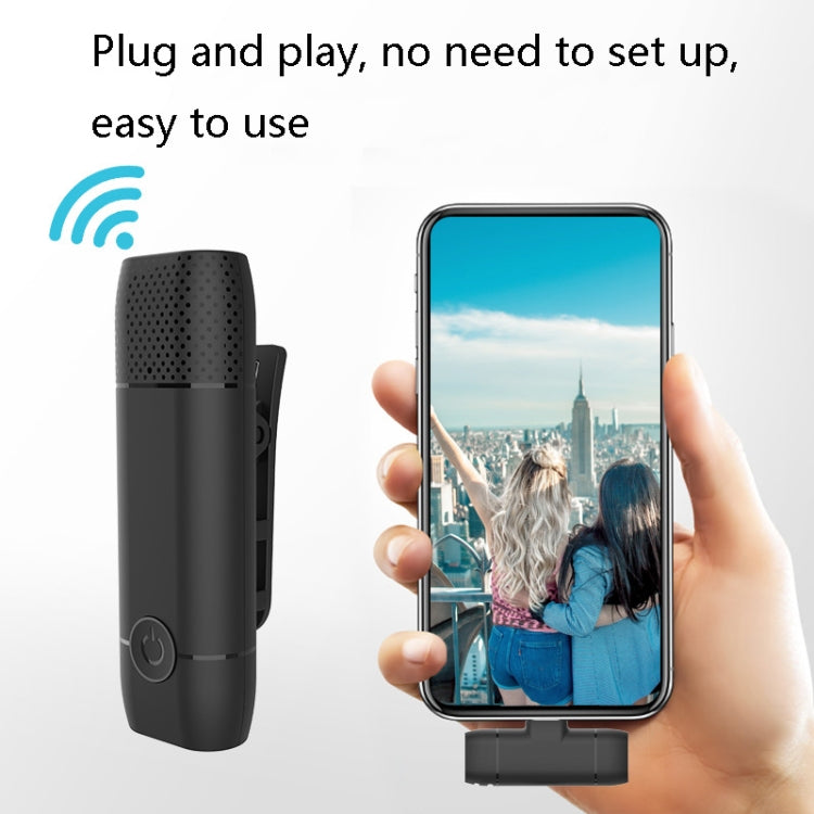 NW-20 Collar Wireless Microphone Live Mobile Phone Noise Reduction Microphone, Specification: 8 Pin(Black)
