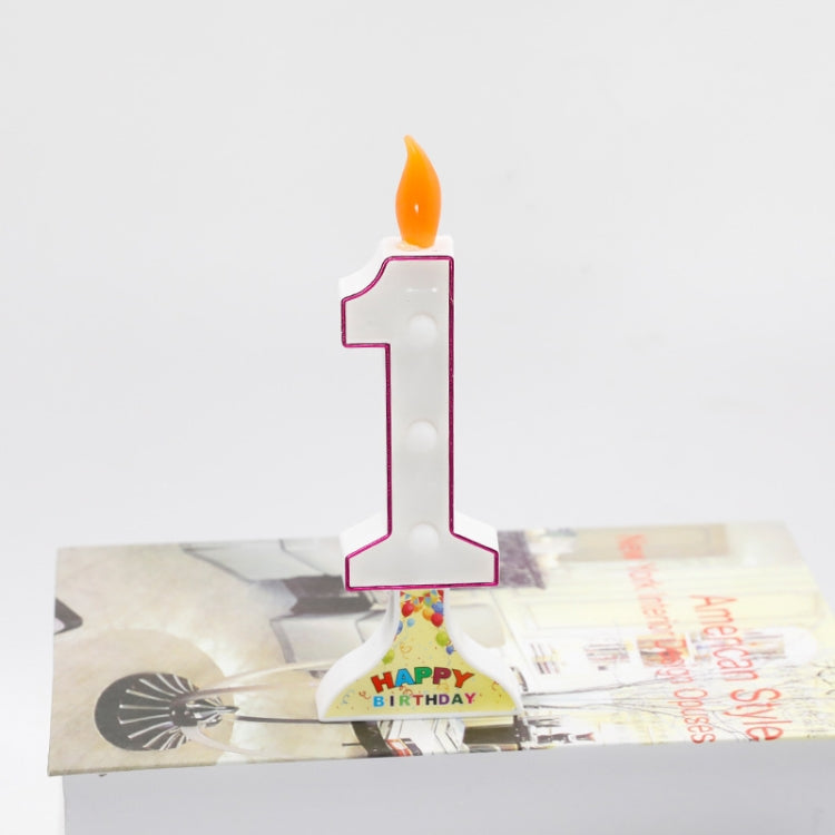 2 PCS Colorful Light Number Modeling Light Luminous Birthday Candle Light Confession Decoration Light